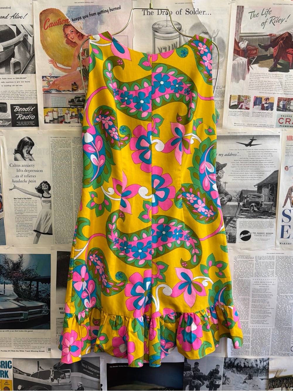 1960’s Alice Polynesian Fashions Psychedelic Floral Romper